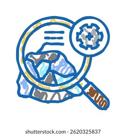 mineral analysis mining doodle icon sketch vector. mineral analysis mining sign. isolated symbol illustration