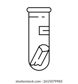 mineral analysis mining line icon vector. mineral analysis mining sign. isolated contour symbol black illustration