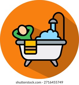 Mineral Bath Icon isometric Vector Illustration