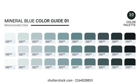 Mineral Blue Monochromatic Color Guide 01