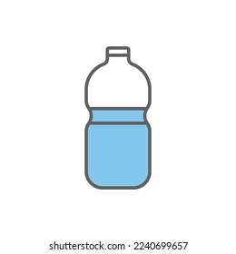 Mineral bottles icon illustration. Two tone icon style. icon related to fitness. Simple vector design editable