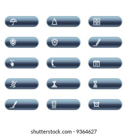 mineral buttons with software icons