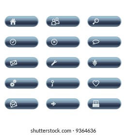 botones minerales con iconos web