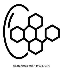 Mineral compound icon. Outline mineral compound vector icon for web design isolated on white background