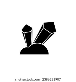Icono de línea de concepto mineral. Ilustración de elemento simple. Diseño de símbolos de esquema de concepto mineral.