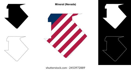 Mineral County (Nevada) Outline-Kartenset