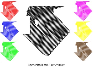 Mineral County, Nevada (U.S. county, United States of America) map vector illustration