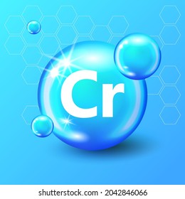 Mineral Cr Chromium Blue Shining Pill Stock Vector (Royalty Free ...