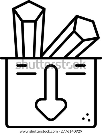 Mineral Deposit Illustration vector Icon Design
