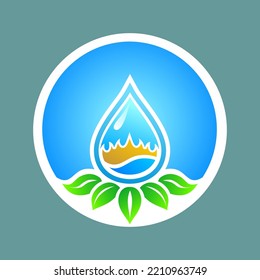 logotipo de agua potable. concepto de logotipo simple