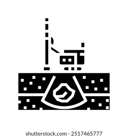 mineral exploration glyph icon vector. mineral exploration sign. isolated symbol illustration