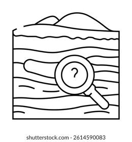 mineral exploration line icon vector. mineral exploration sign. isolated contour symbol black illustration
