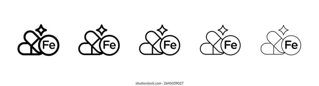 Ícone de Fe mineral preenchido conceito de sinal plano para web design.