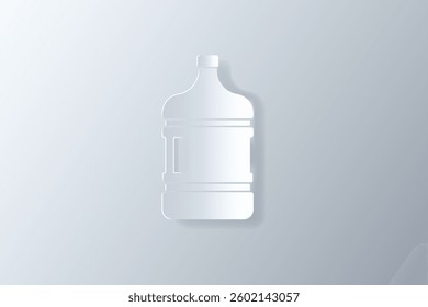 mineral gallon vector for icon made in papercut style