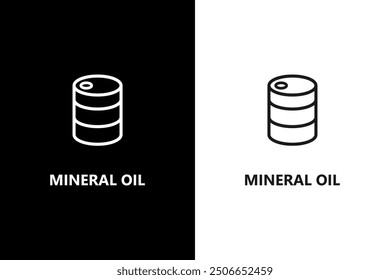 Mineral oil sign or symbol. Mineral oil package stamp or label. Organic food and cosmetics products. Vector icon