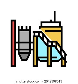 Mineral Processing Plant Color Icon Vector. Mineral Processing Plant Sign. Isolated Symbol Illustration