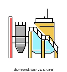 Mineral Processing Plant Color Icon Vector. Mineral Processing Plant Sign. Isolated Symbol Illustration