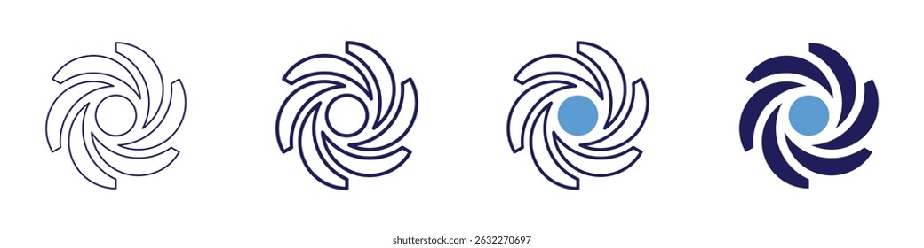 Mineral resource icon in 4 different styles. Thin Line, Line, Bold Line, Duotone. Duotone style. Editable stroke.