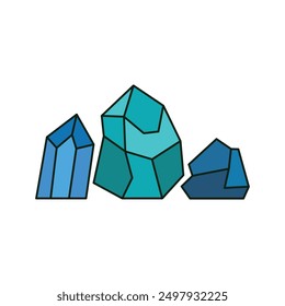 mineral resources icon vector. coal mining