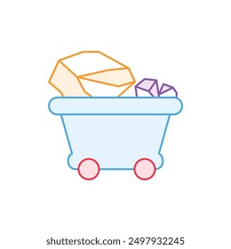 mineral resources icon vector. coal mining