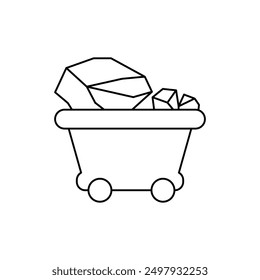 mineral resources icon vector. coal mining