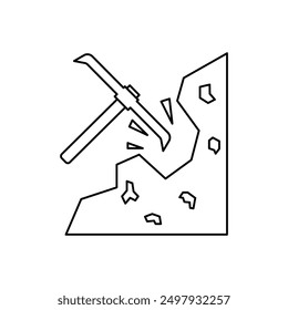 mineral resources icon vector. coal mining