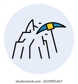 Mineral Resources and Mining Technology vector Icon design