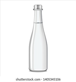 Mineralische Flasche oder Sekretionsflasche verstauen. Einzeln auf weißem Hintergrund für Ihr Design