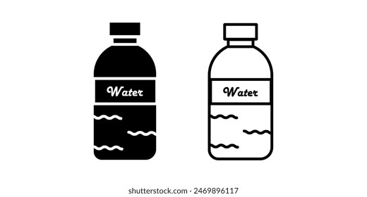 mineral wate icon on white background