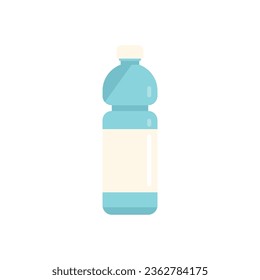 Mineral water bottle icon flat vector. Recycle plastic. Ocean container isolated