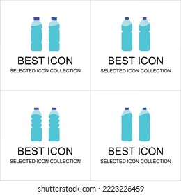 mineral water bottle icon set can be used for business and infographics