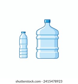 Ilustración del vector de botella de agua mineral