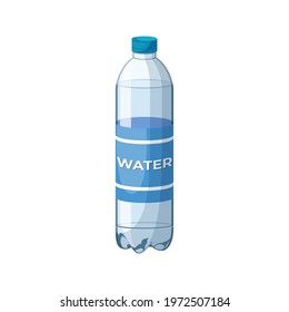 Mineral water bottle  vector isolated on white background