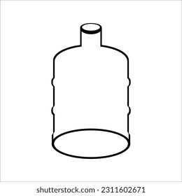 mineral water bottles icon vector illustration logo design
