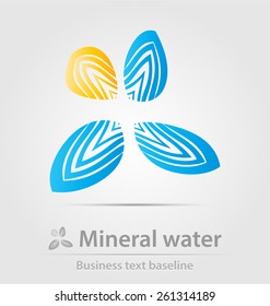 Mineral water business icon for creative design