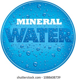 mineral water design with fresh water drops