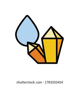 Mineral, water drop icon. Simple color with outline vector elements of aqua icons for ui and ux, website or mobile application