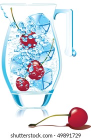 mineral water and fruit