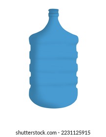 mineral water gallon container vector illustration. gallon mineral water icon or symbol with gallon blue color degradation.