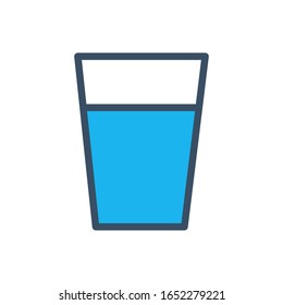 Mineral water glass icon filled outline style