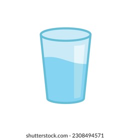 mineral water in a glass vector icon element design template web