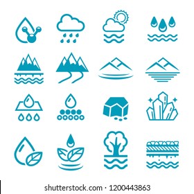 Mineral Water Icon. Groundwater From The Natural Filter Process. 