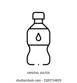 mineral water icon. Linear style sign isolated on white background. Vector illustration