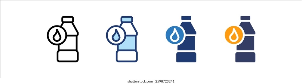 Mineral Water Icon Set Multiple Style Collection