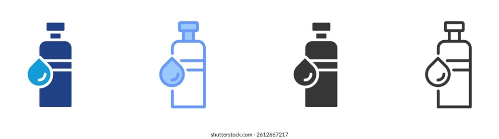 Mineral Water icon set multiple style collection