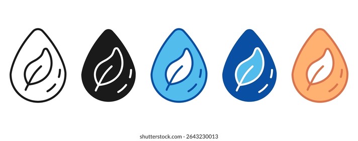 Mineral Water Icon Set Multiple Style Collection