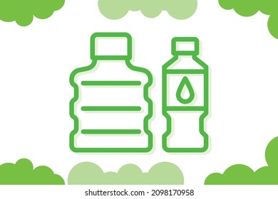 Mineral water icon symbol sign from modern grocery collection for mobile concept and web apps design. Food, shopping and market related vector line icons. 