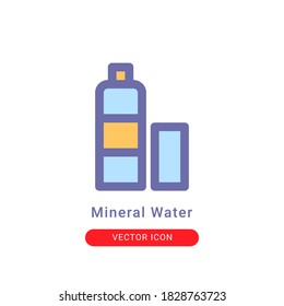 mineral water icon vector illustration. mineral water icon lineal color design.