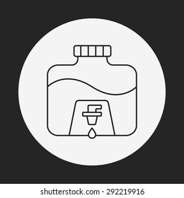 Mineral water line icon