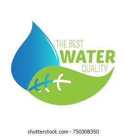 Mineral water logo isolated on white background, Vector illustration